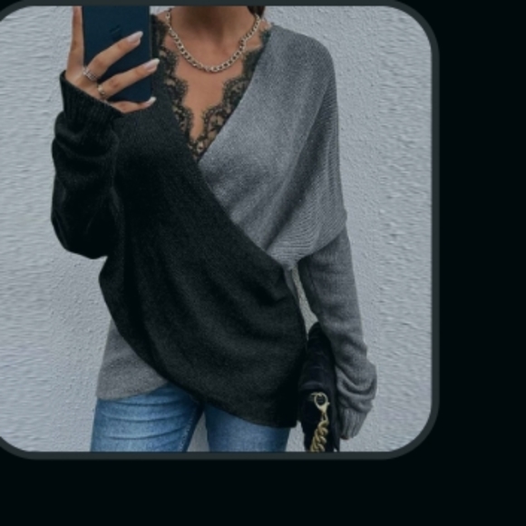 Black and Gray Sweater - Picture 2 of 4